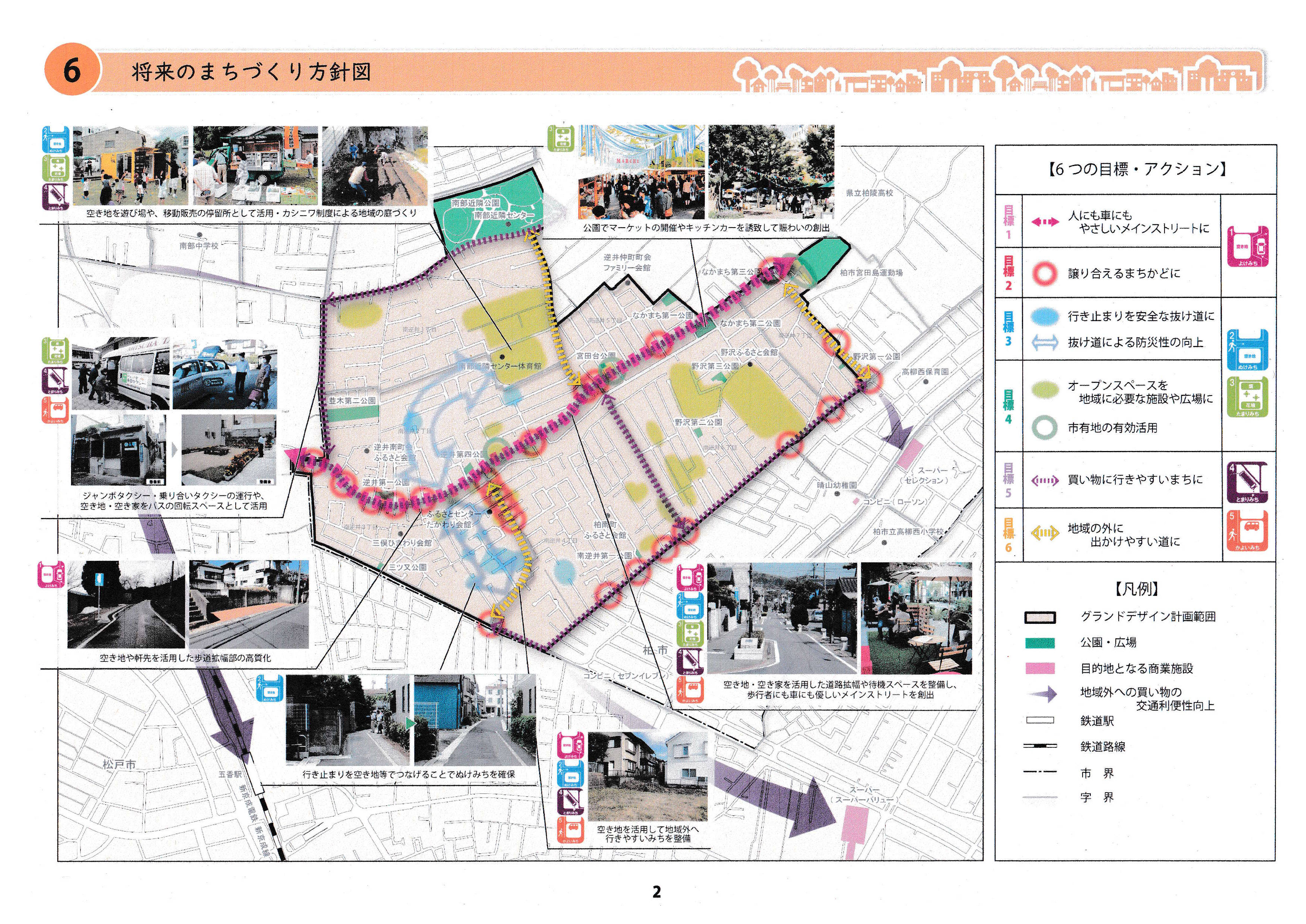 将来のまちづくり方針図
